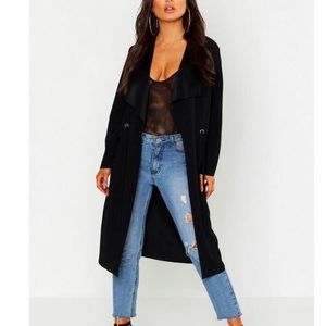 NWT Boohoo Black Duster